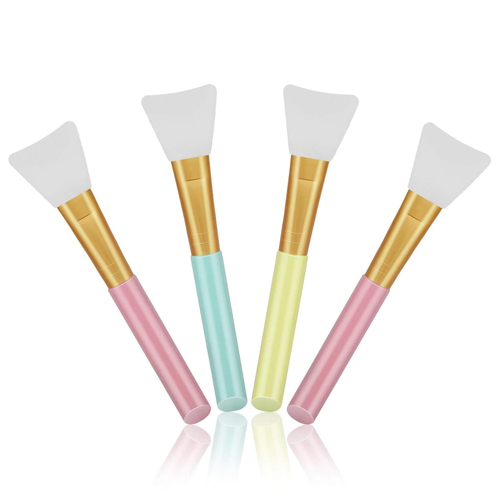 4Pcs Silicone Face Mask Applicators, Flexible Facial Mud Masks Applicator, Hairless Moisturizers Tools, Soft Facial Brushes for Mud, Clay, Charcoal