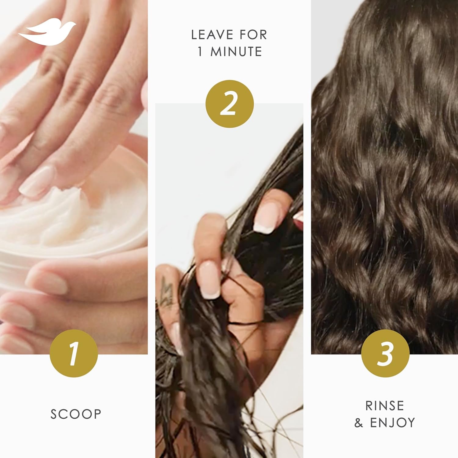Dove Hair Intensive Repair 10In1 Serum Mask for Damaged Hair with Bio-Protein Care Technology and Amino Serum 9.2 Fl Oz