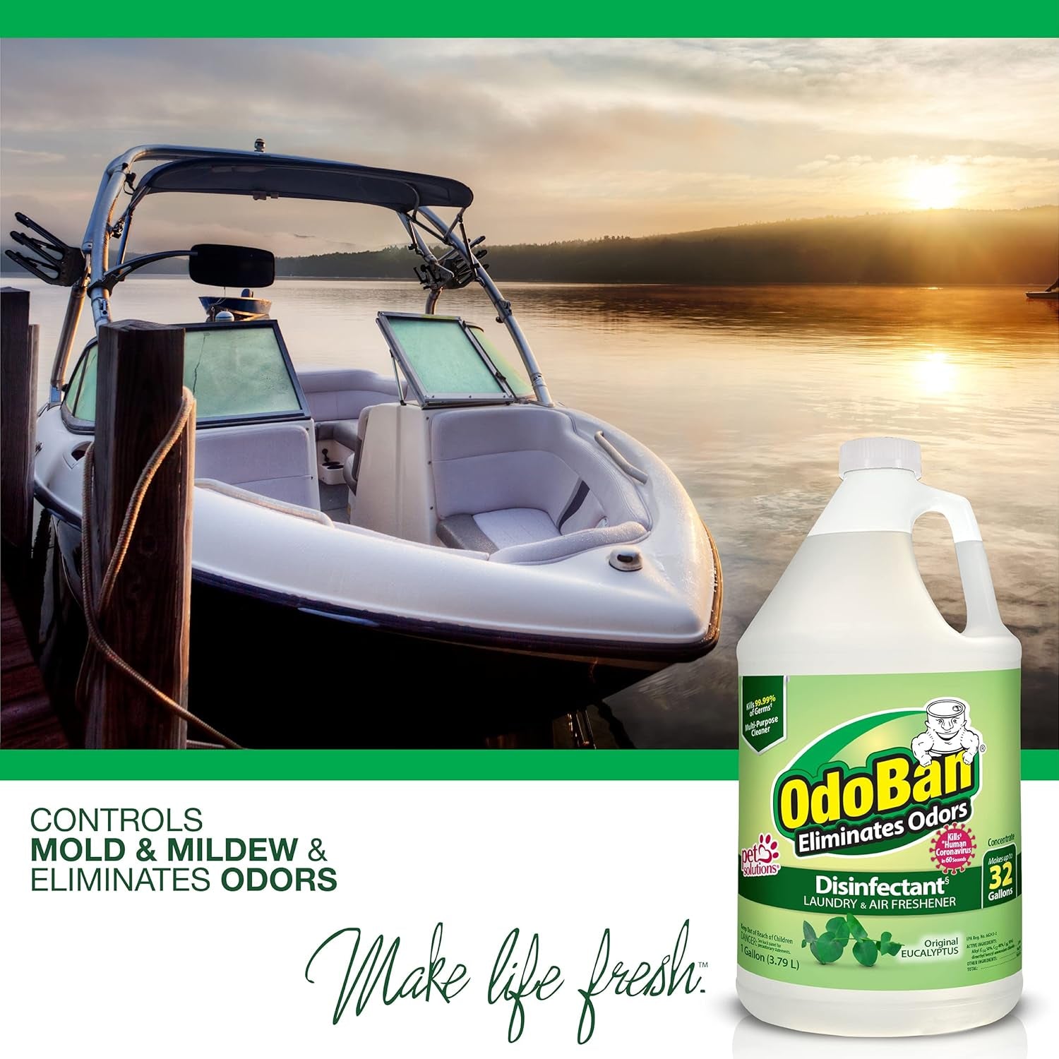 Disinfectant Concentrate and Odor Eliminator, Made in the USA, Original Eucalyptus Scent, 1 Gallon