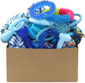 20 Pack Puppy Chew Toys - Blue Dog Teething Toys for Puppies, Puppy Teething Rings and Ropes, Rubber Toy Bundle for Small Dogs, Cute Interactive Dog Balls for Small Breed