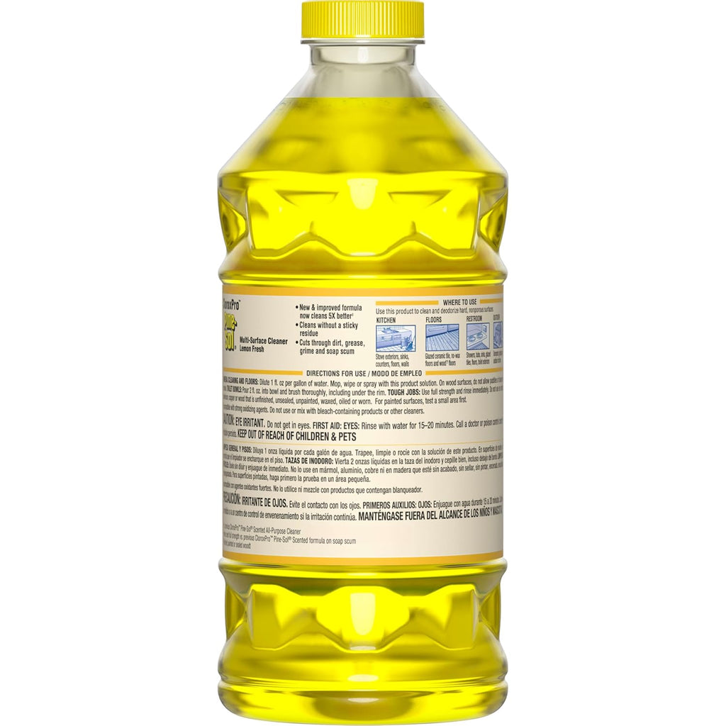 Multi-Surface Cleaner, All Purpose Cleaner, Lemon Fresh, 40 Fluid Ounces (Package May Vary)