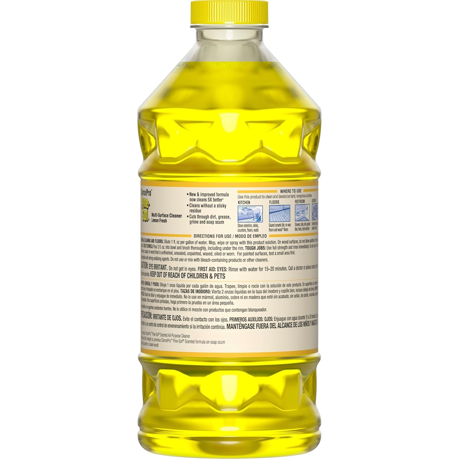Multi-Surface Cleaner, All Purpose Cleaner, Lemon Fresh, 40 Fluid Ounces (Package May Vary)