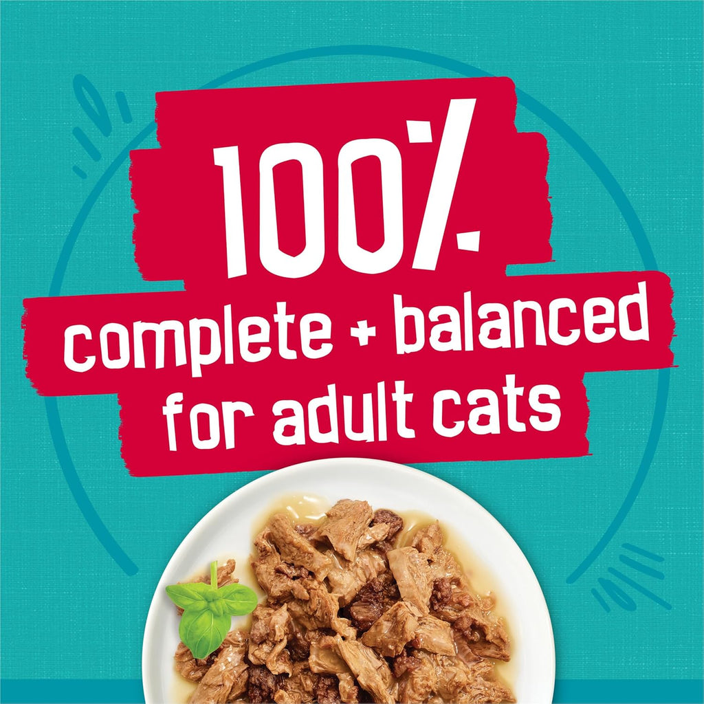 Purina  Wet Cat Food Variety Pack, Tasty Treasures Prime Filets (With Ocean Fish and Tuna, with Chicken and with Turkey) - 5.5 Ounce (Pack of 12)