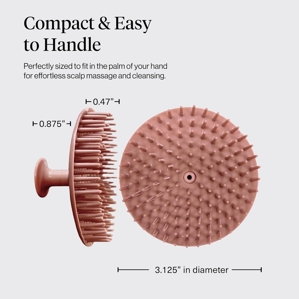Scalp Massager for Hair Care - Scalp Scrubber, Shampoo Brush & Exfoliator for Scalps- Hair Scrubber for Relaxing Bath - Terracotta