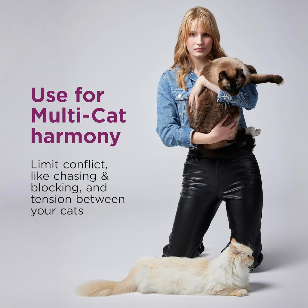 Multi Cat Calming Diffuser Refill, 3 Pack – Cat Calming Pheromone Refills Help Reduce Anxiety, Stress, Scratching, Urine Marking, Multi-Cat Aggression, (30-Day Refills, 90-Day Supply)