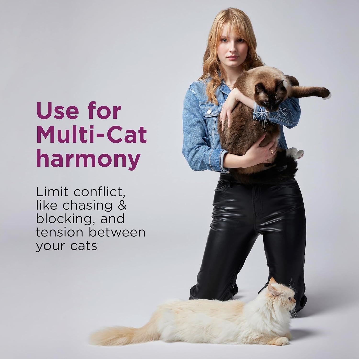 Multi Cat Calming Diffuser Refill, 3 Pack – Cat Calming Pheromone Refills Help Reduce Anxiety, Stress, Scratching, Urine Marking, Multi-Cat Aggression, (30-Day Refills, 90-Day Supply)