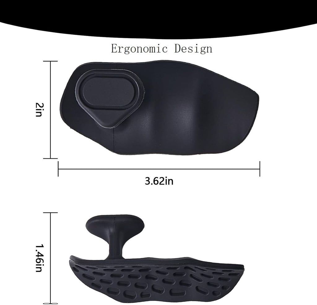 Anti-Slip Workout Rubber Weight Grips, Ergonomic Rubber Hand Protector Gloves for Weight Lifting Palm Protection, Anti-Slip Gym Grips for Pull-Ups Training and Exercise Men Women, 2 Pairs