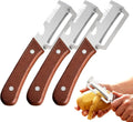 2026New Multi-Functional Vegetable Peeler, Ktchen Multi-Function Stainless Steel Thickened Fruit Peeler Knife with Wooden Handle, 3-1,Suitable for Peeling Fruits and Shredding Scallions (3PCS)