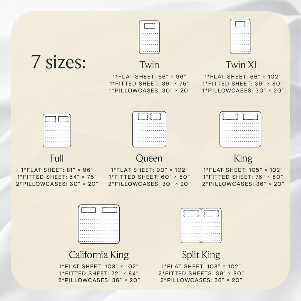 Queen Sheet Set, 4PC Bed Sheets Queen Size, Deep Pocket Cooling Bed Sheets, Soft Hotel Luxury Bedding for Mattress Wrinkle Free, Silky Fitted Sheet & Pillowcase Sets, White