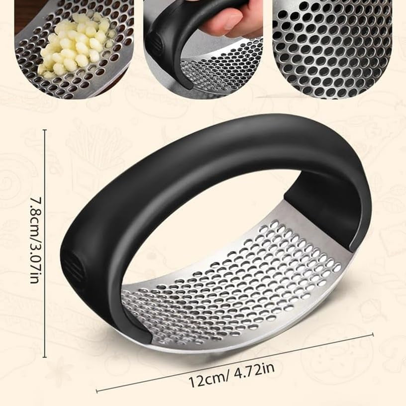 Stainless Steel Garlic Press, New Garlic Press Rocker, Home Kitchen Utensils Portable Manual Garlic Crusher for Smash Garlic Kitchen Gadgets Tools (3 Pack)