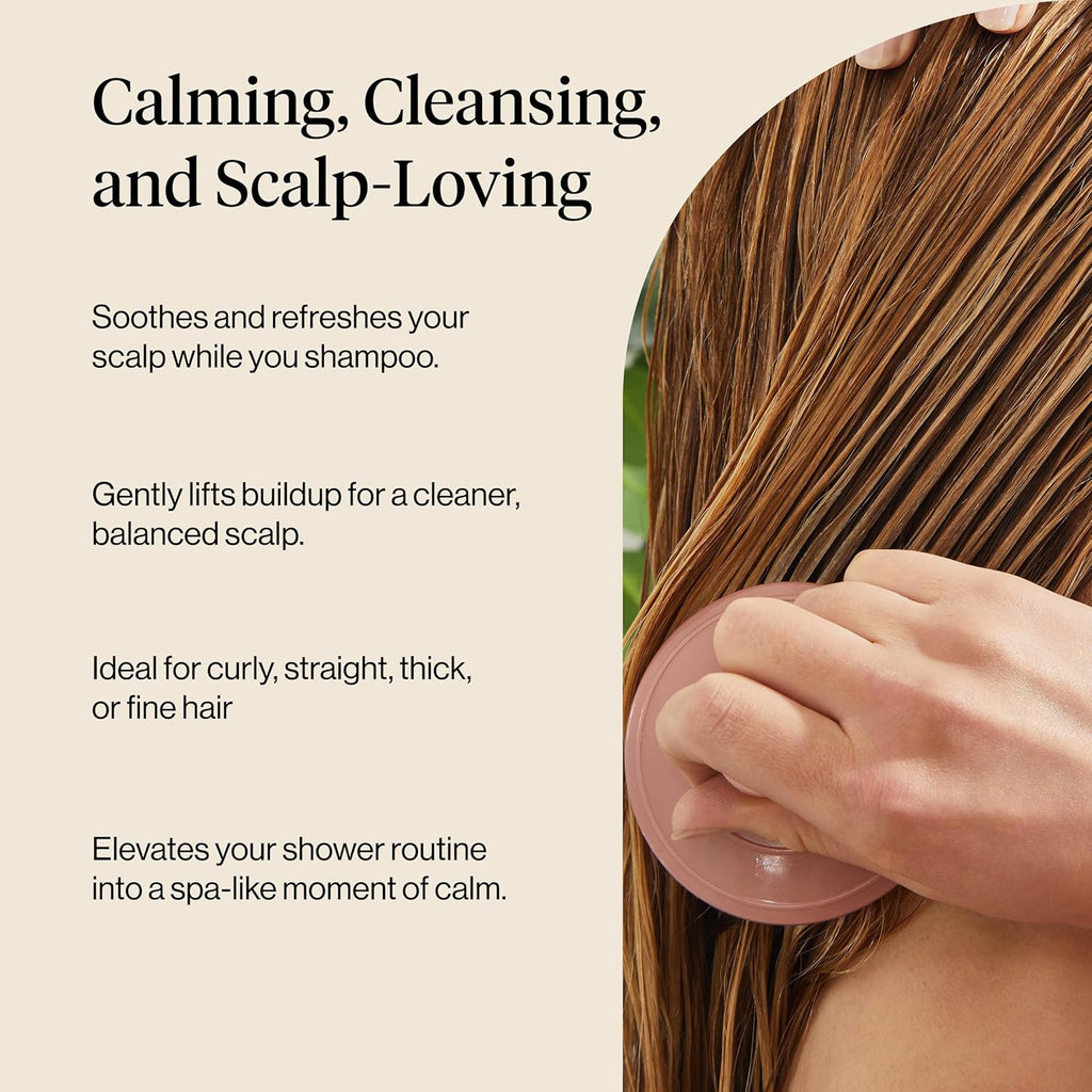 Scalp Massager for Hair Care - Scalp Scrubber, Shampoo Brush & Exfoliator for Scalps- Hair Scrubber for Relaxing Bath - Terracotta