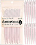 Dermaplane Razor for Women Face – Face Razors for Women & Men, Eyebrow Trimmer & Face Shaver – Exfoliating Facial Razor & Skin Care Tool for Smoother Skin - Blush, 12 Pcs