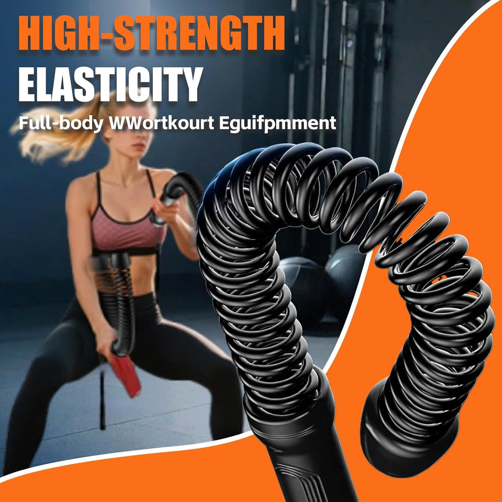 Cordless Battle Rope 2-Piece Set Heavy-Duty Portable Training