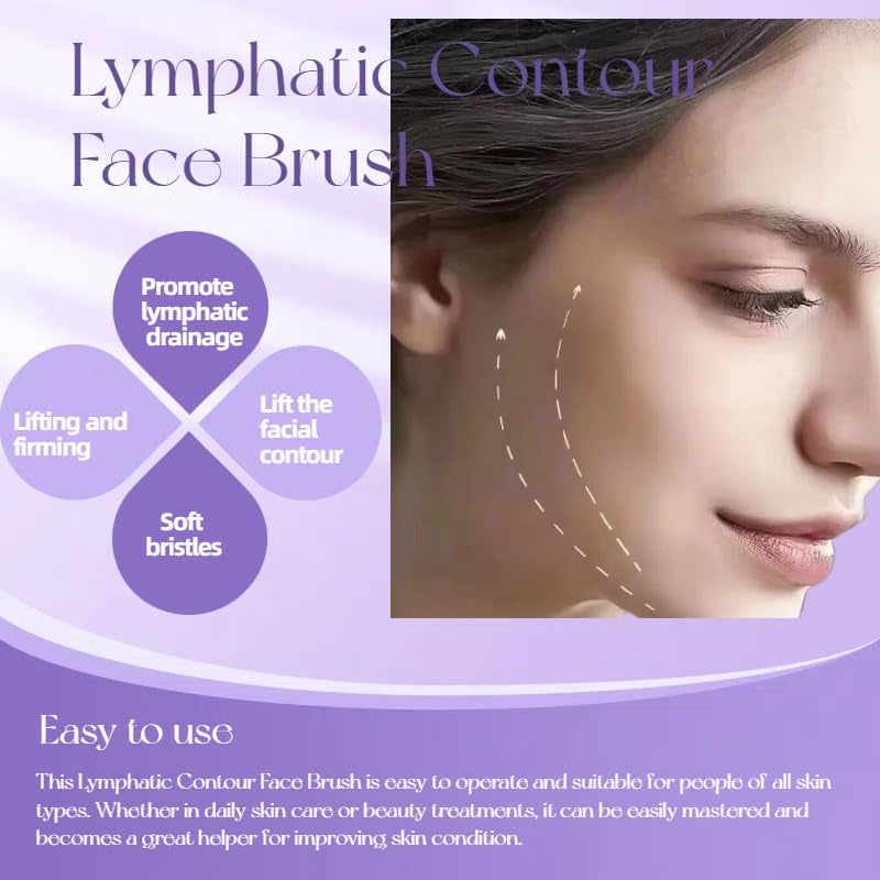 1/2 PCS Lymphatic Contour Face Brush for Sculpting – Anti-Puffiness, Detox & Lift, Improves Skin Glow & Absorption(1 Pcs Contour Face Brush)