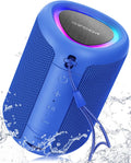 Portable Bluetooth Speaker Beach Essentials: Powerful Crystal Clear Sound/Dynamic Light/Ipx5 Waterproof/All Day Playtime/Wireless BT 5.3/TWS Paring, Mom Gifts, Outdoor|Travel|Camping|Pool Accessories