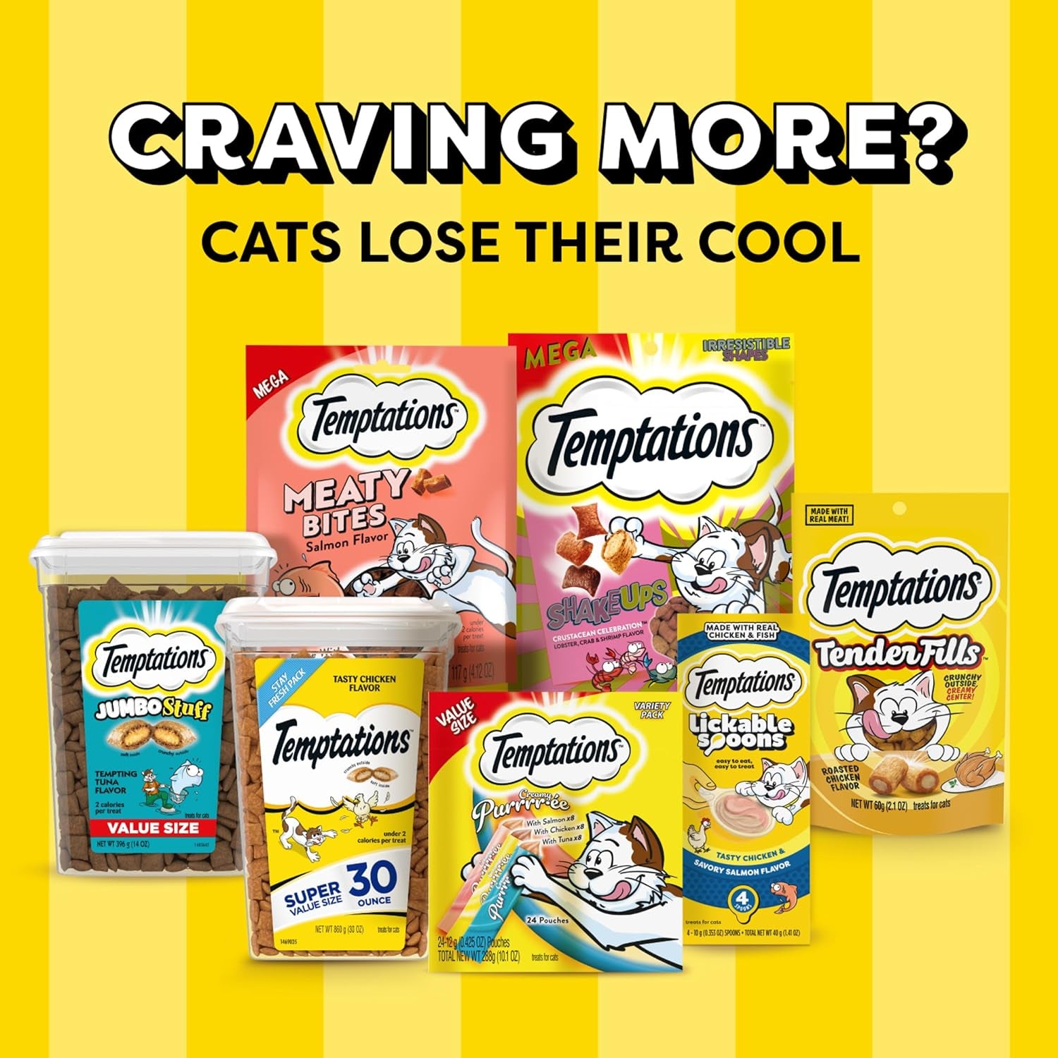 Cat Treats Classic Crunchy and Soft Cat Treats, Tasty Chicken Flavor, 30 Oz. Tub