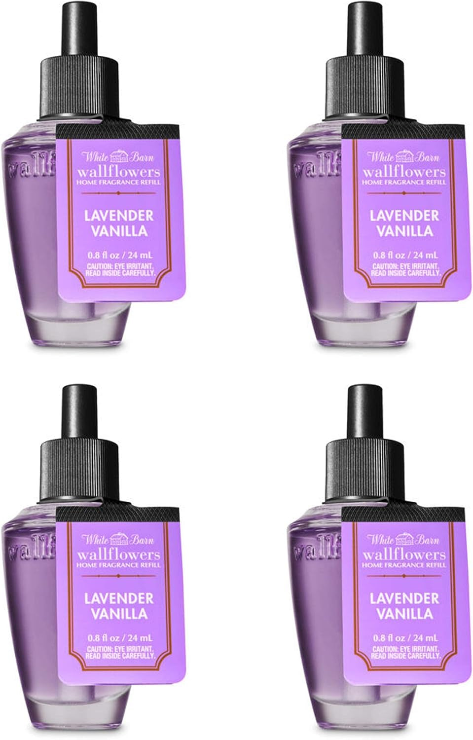 Lavender Vanilla Wallflower - Four (4) Refill Bulbs - Odor Eliminating with Fresh Source