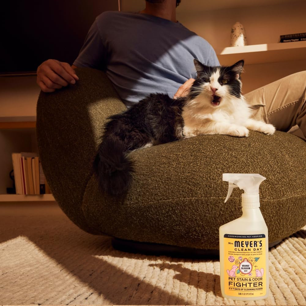 Mrs. MEYER'S CLEAN DAY Pet Stain & Odor Fighter, Orange Blossom Scent, 16Oz