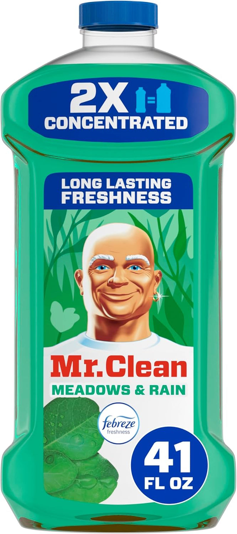 All Purpose Cleaner, Floor Cleaner for Mopping Home, Bathroom, & Kitchen, Cleaning Liquid for Mop & Bucket, Cleaning Supplies, Multi-Surface Dilutable, Meadows & Rain, 41Oz