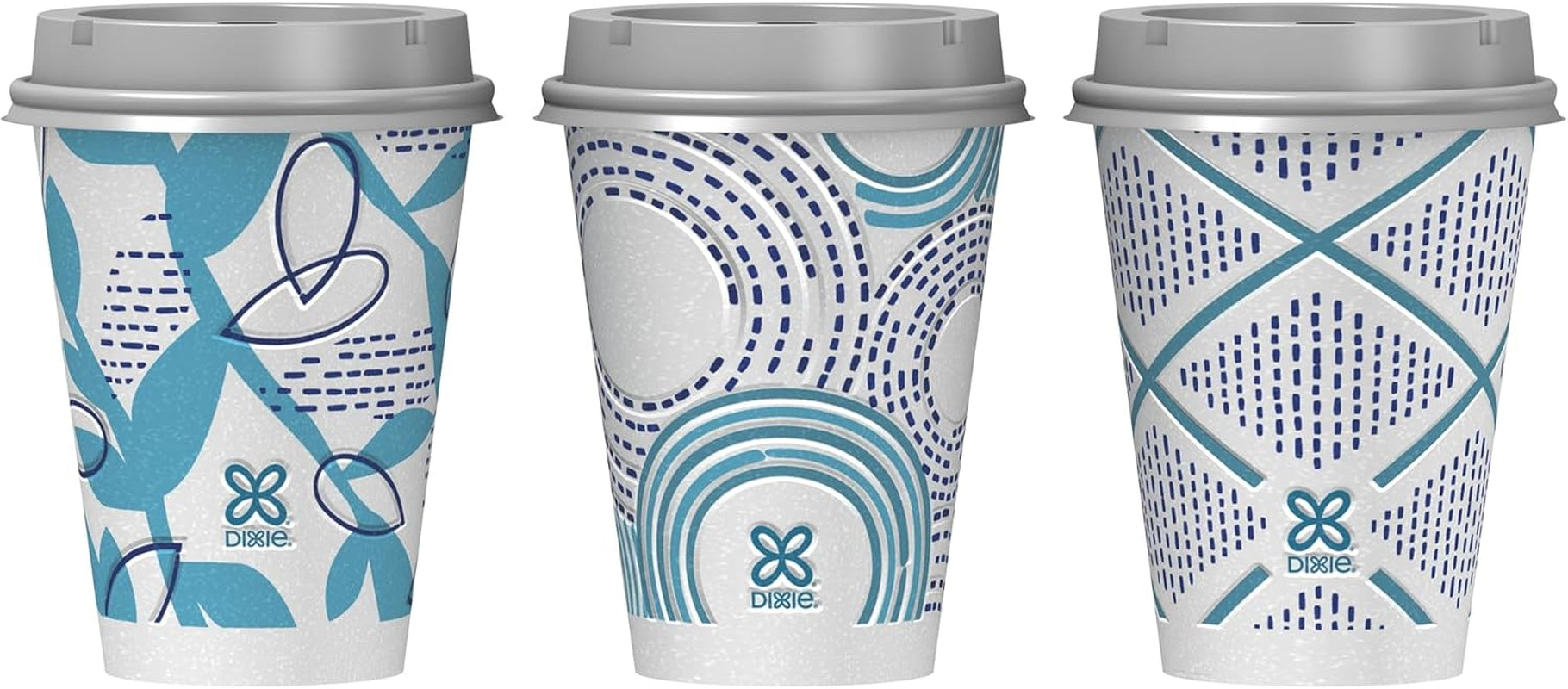 Paper Coffee Cups with Lids, 12 Oz, 156 Count (6 Packs of 26 Cups), Disposable Insulated Paper Cups for On-The-Go Hot or Cold Beverages