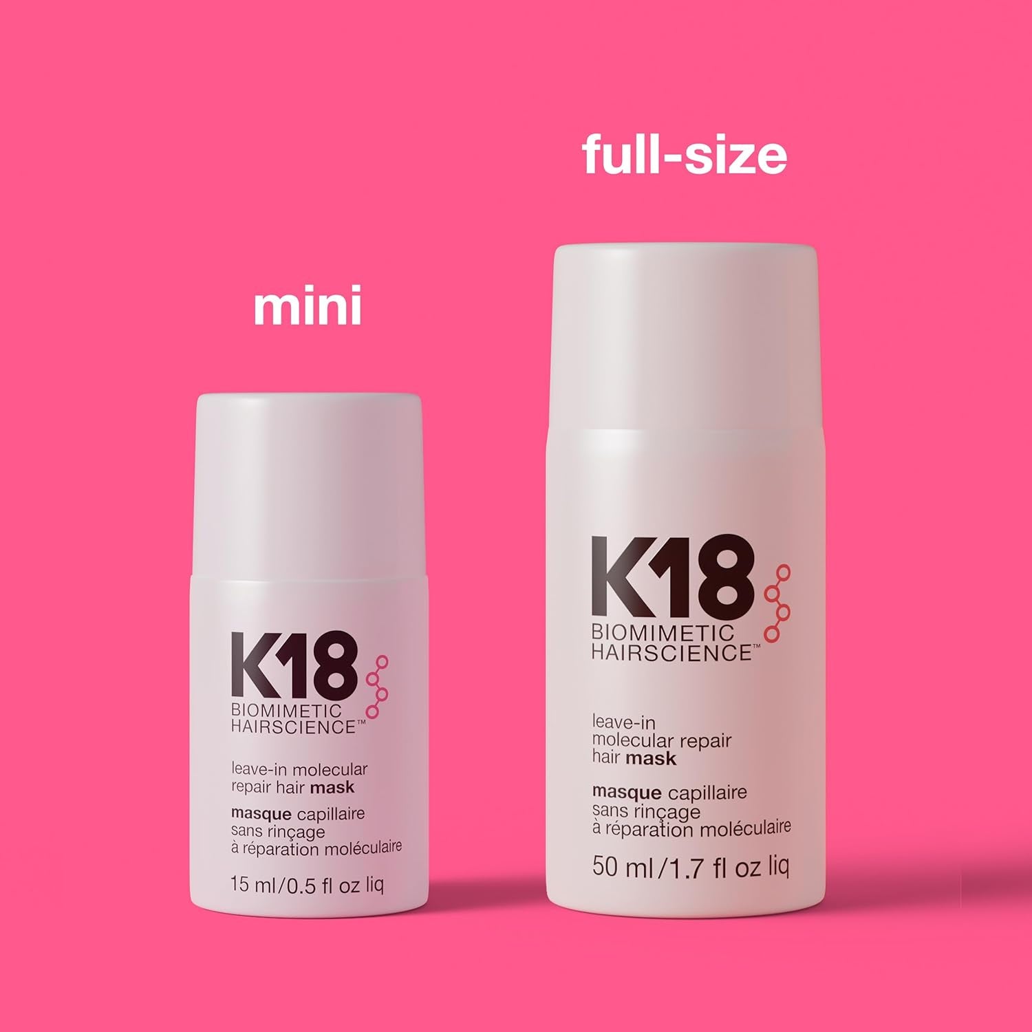 Leave-In Molecular Repair Hair Mask, Patented, Lasting Repair for Dry, Frizzy, Damaged Hair, Reverse Damage in 4 Minutes from Bleach, Color, Chemical Services + Heat