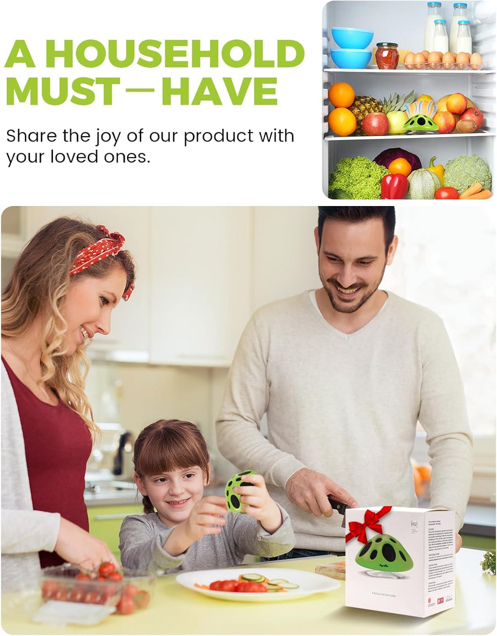 Fridge Deodorizer,Last up to 10 Years,Refrigerator Odor Eliminator,Fridge Smell Eliminator,More Effective than Baking Soda and Bamboo Charcoal Air Purifying Bags,Green