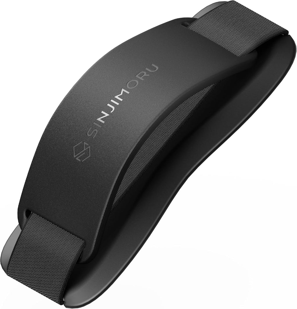 Phone Grip with Silicone Band – Comfortable One-Hand Holder & Kickstand for Smartphones, Tablets, and Ereaders for Iphone, Android, and Kindle Sinji Grip Silicone Black