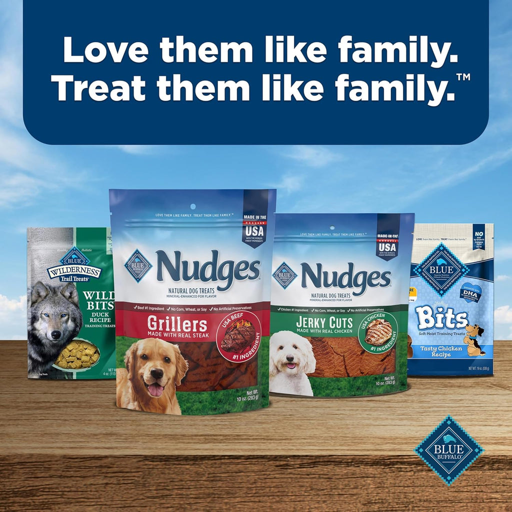 Nudges Grillers Natural Dog Treats, Made in the USA with Real Steak, 16-Oz Bag