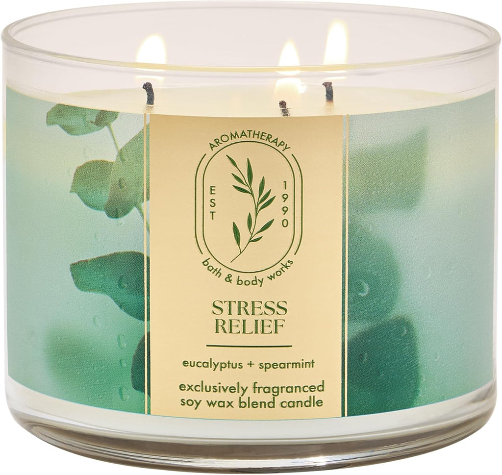 Eucalyptus Spearmint 3-Wick Candle - Scented Candle for At-Home Use - Long-Lasting, Room-Filling Fragrance - High Fragrance Oil Concentration - Soy Wax Blend