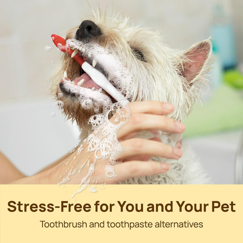 Teeth Cleaning Wipes for Dogs & Cats, Vet-Recommended Remove Bad Breath & Plaque & Tartar Buildup, Dog Tooth Brushing Kit, Dog Breath Freshener, Dogs Toothbrush & Toothpaste Alternatives