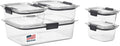 Brilliance Food Storage Containers, Set of 5 (10 Pieces), Bpa-Free, Leak-Proof, Clear