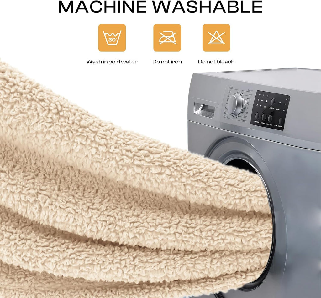 Premium Fleece Dog Puppy Blanket Soft Pet Sherpa Calming Cat Blanket Throw for Small Medium Dog Cat(Beige,30X20 Inches)