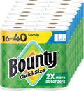 Paper Towels Quick Size, White, 16 Family Rolls = 40 Regular Rolls