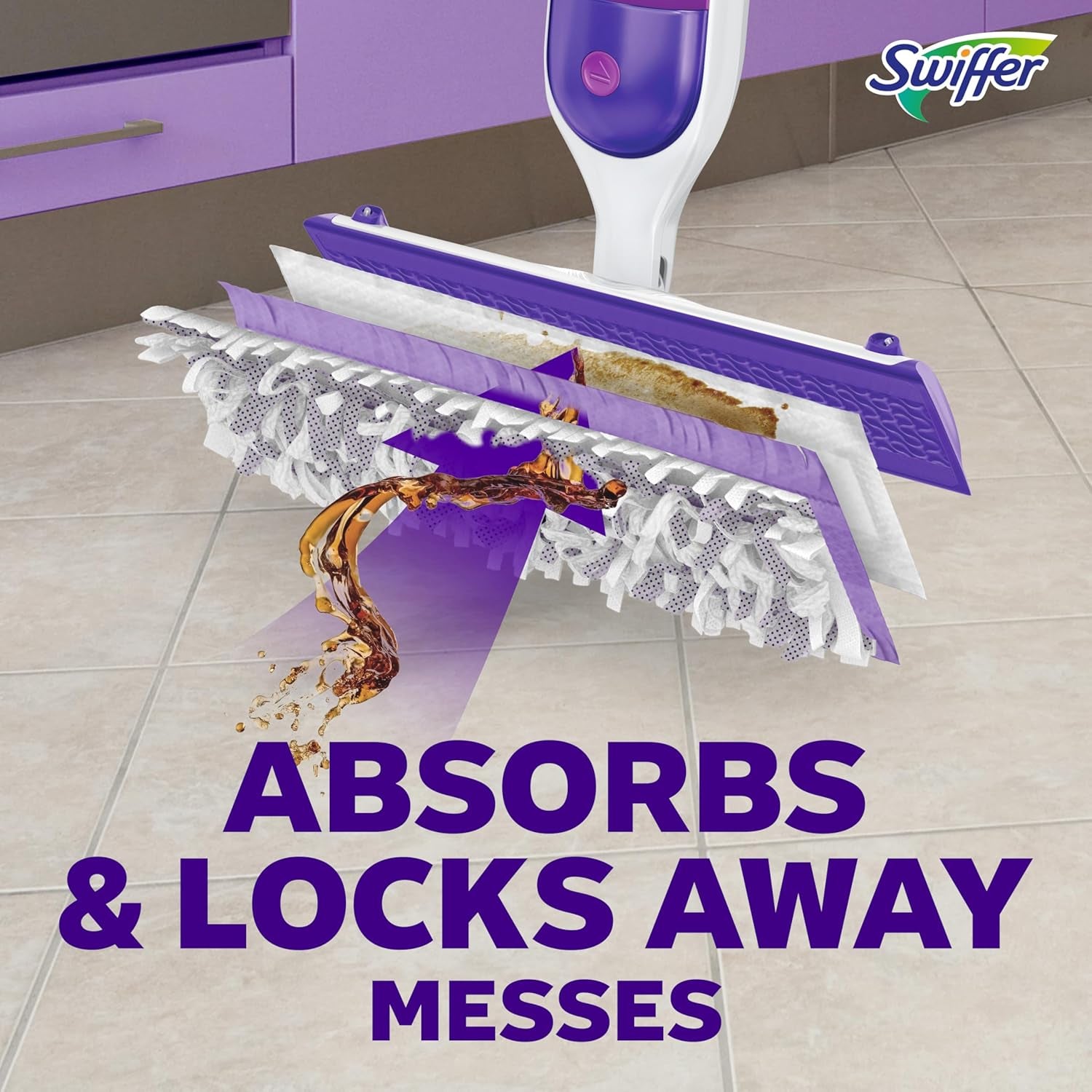 Powermop Multi-Surface Mop Kit for Floor Cleaning, Fresh Scent, Mopping Kit Includes Powermop, 2 Mopping Pad Refills, 1 Floor Cleaning Solution with Fresh Scent and 2 Batteries