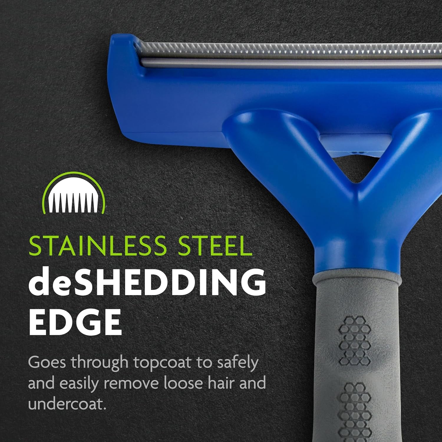 Large Dog Undercoat Deshedding Tool for Long Hair, Reduces Loose Hair from Shedding