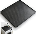 19.7"X19.7" Black Silicone Drip Tray Mat with Raised Edges, Waterproof Fridge & Appliance Mat for Mini Fridge, Water Cooler, Washing Machine, under Sink Tray