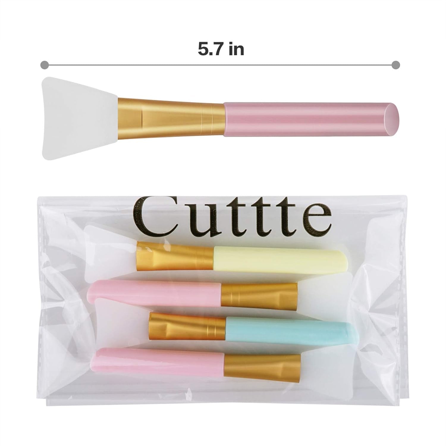 4Pcs Silicone Face Mask Applicators, Flexible Facial Mud Masks Applicator, Hairless Moisturizers Tools, Soft Facial Brushes for Mud, Clay, Charcoal