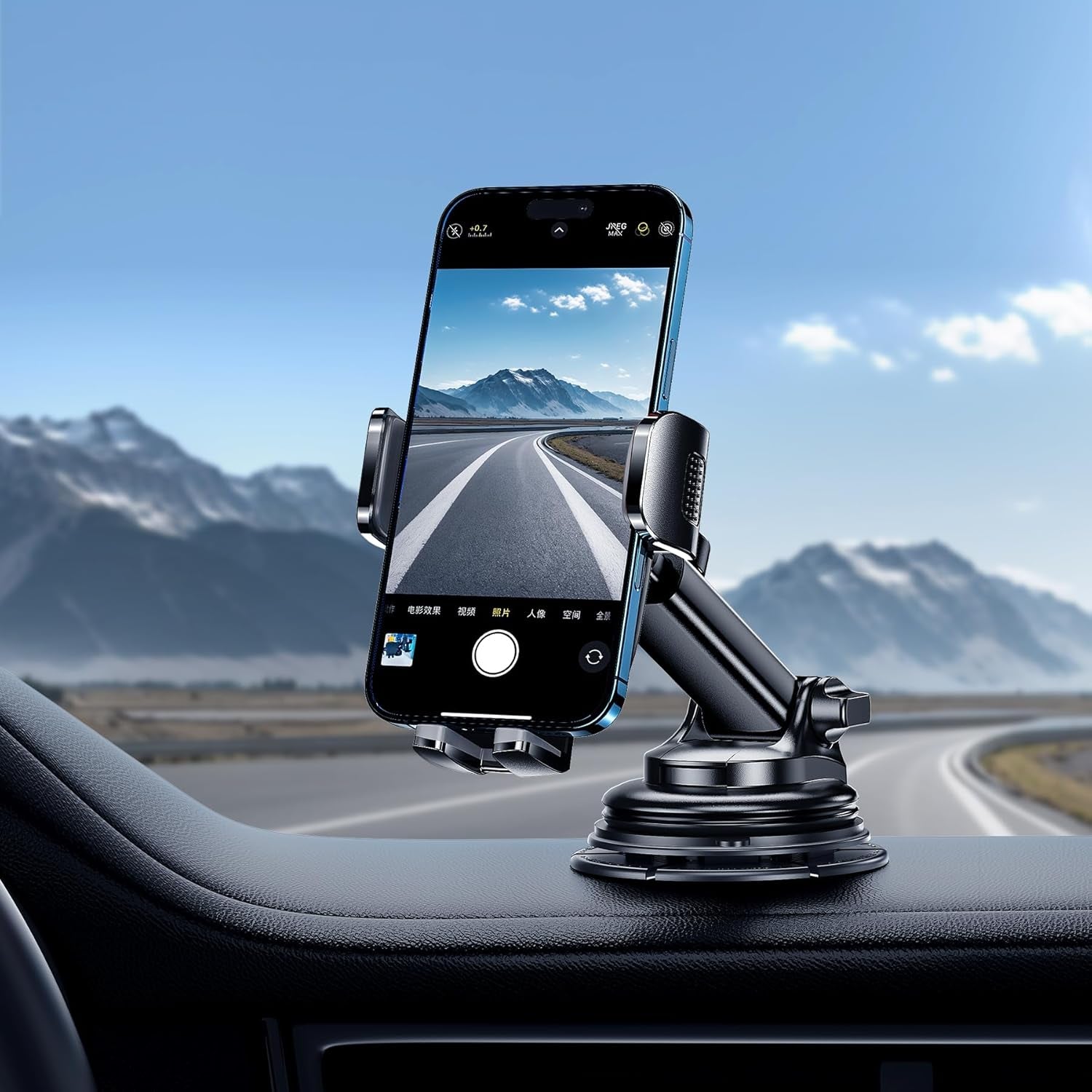 Car Phone Holder Mount Phone Mount for Car Windshield Dashboard Air Vent Universal Hands Free Automobile Cell Phone Holder Fit for Iphone Smartphone Camera Mounts