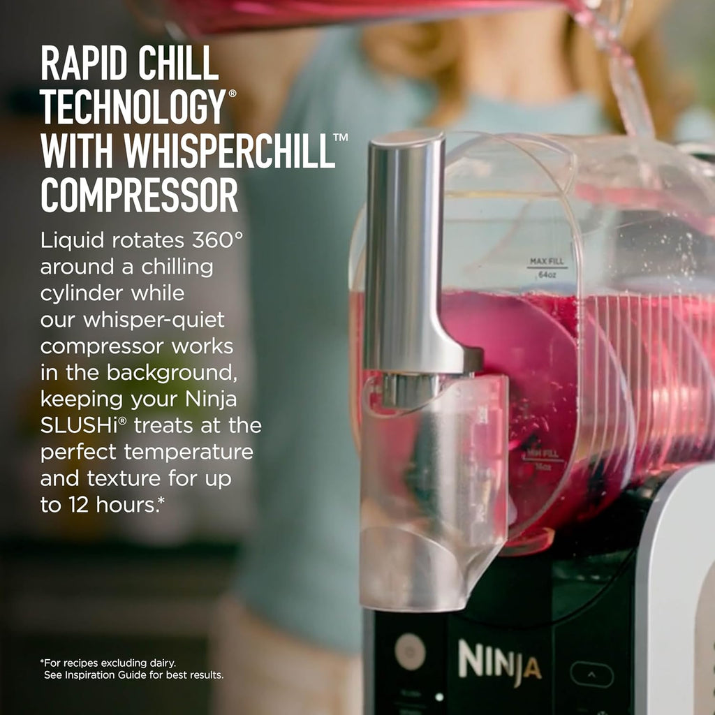 Ninja Slushi Frozen Drink & Slushie Machine with Rapidchill Technology | 88 Oz. Easy Fill Vessel | 5 Preset Programs | Make Margaritas, Frappés, & More | with Dishwasher Safe Parts | Black | FS301