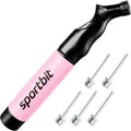 Ball Pump for Sports Balls - Push & Pull Inflating System - Hand Pump for Exercise Balls - Volleyball Pump, Basketball Inflator, Ball Air Pump - Goes with 5 Needles Set