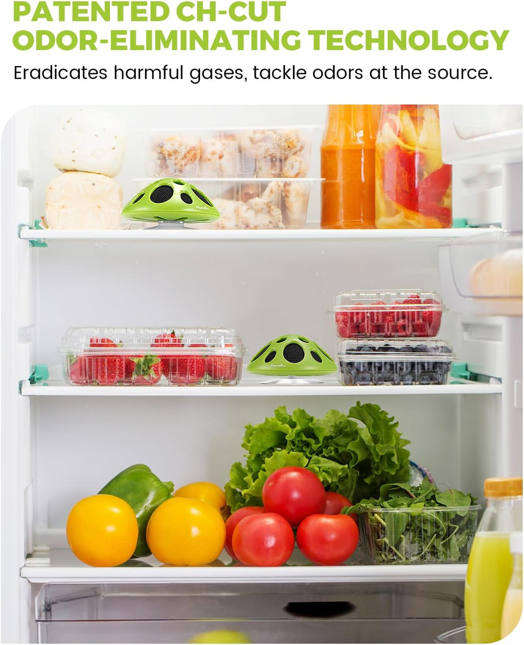Fridge Deodorizer,Last up to 10 Years,Refrigerator Odor Eliminator,Fridge Smell Eliminator,More Effective than Baking Soda and Bamboo Charcoal Air Purifying Bags,Green