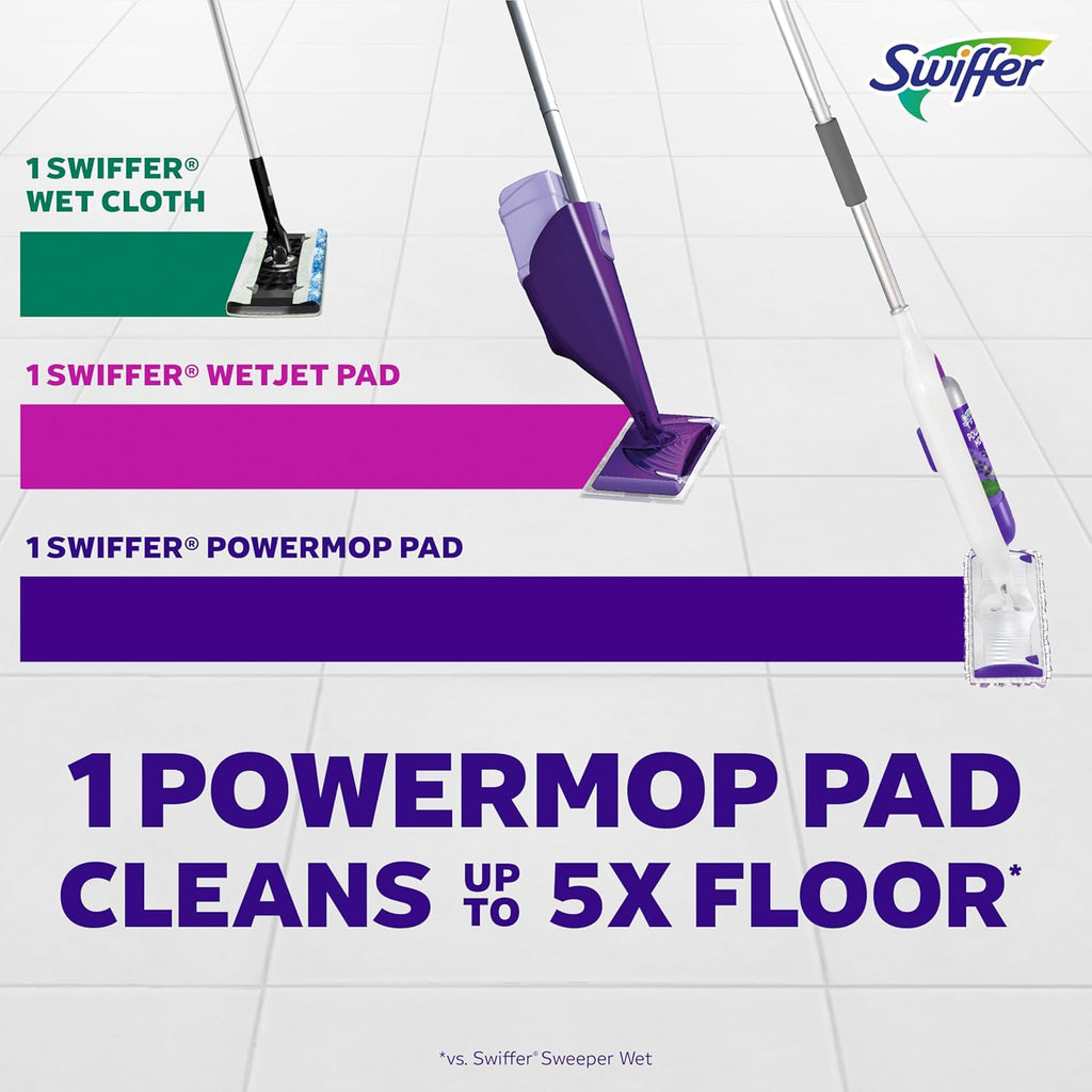 Powermop Multi-Surface Mop Kit for Floor Cleaning, Fresh Scent, Mopping Kit Includes Powermop, 2 Mopping Pad Refills, 1 Floor Cleaning Solution with Fresh Scent and 2 Batteries