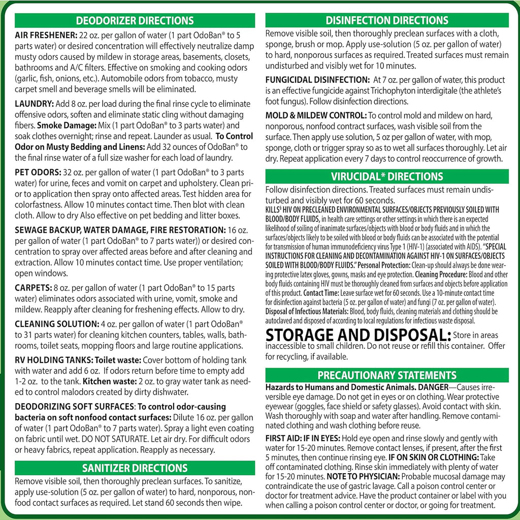 Disinfectant Concentrate and Odor Eliminator, Made in the USA, Original Eucalyptus Scent, 1 Gallon