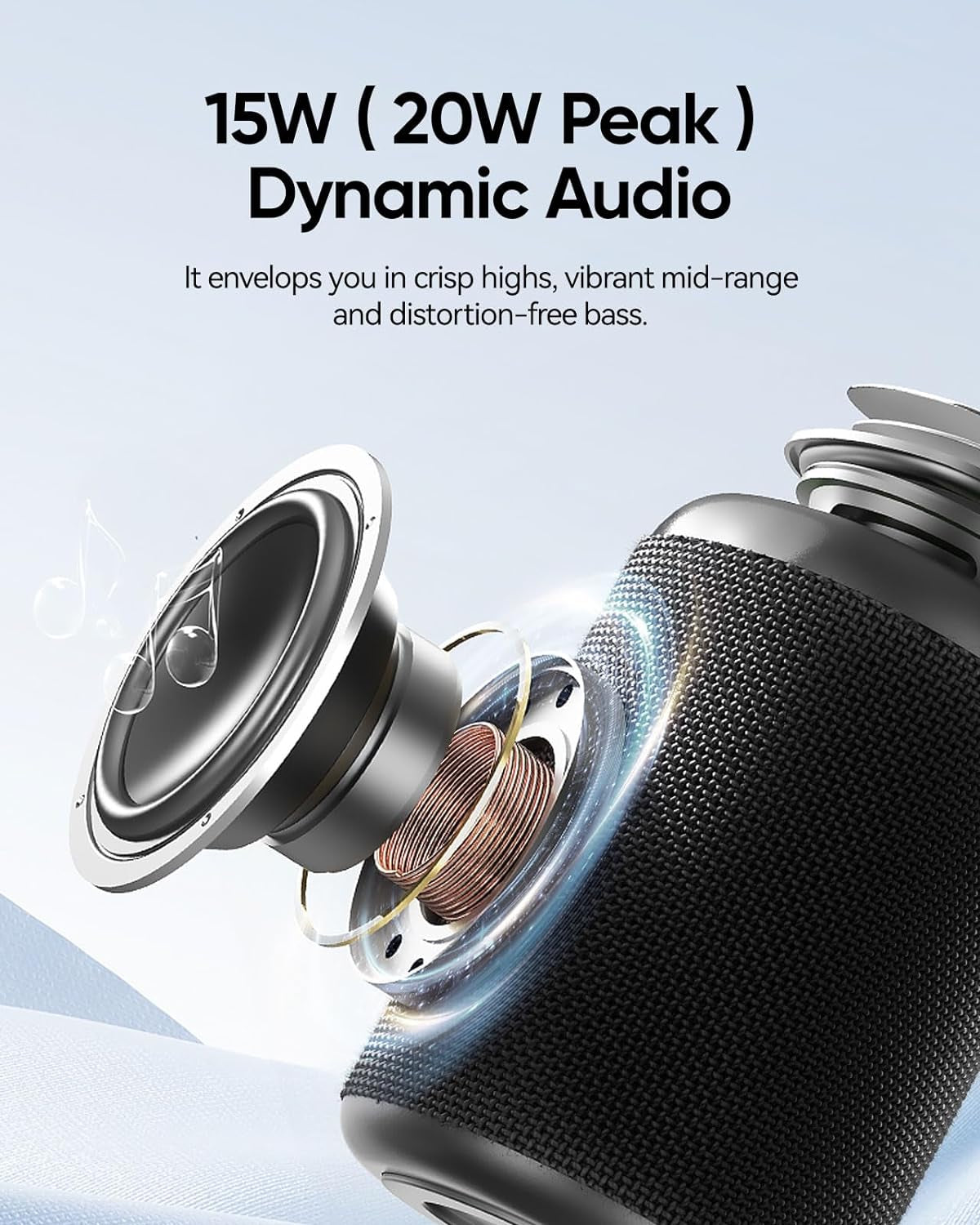 Portable Bluetooth Speaker Beach Essentials: Powerful Crystal Clear Sound/Dynamic Light/Ipx5 Waterproof/All Day Playtime/Wireless BT 5.3/TWS Paring, Mom Gifts, Outdoor|Travel|Camping|Pool Accessories