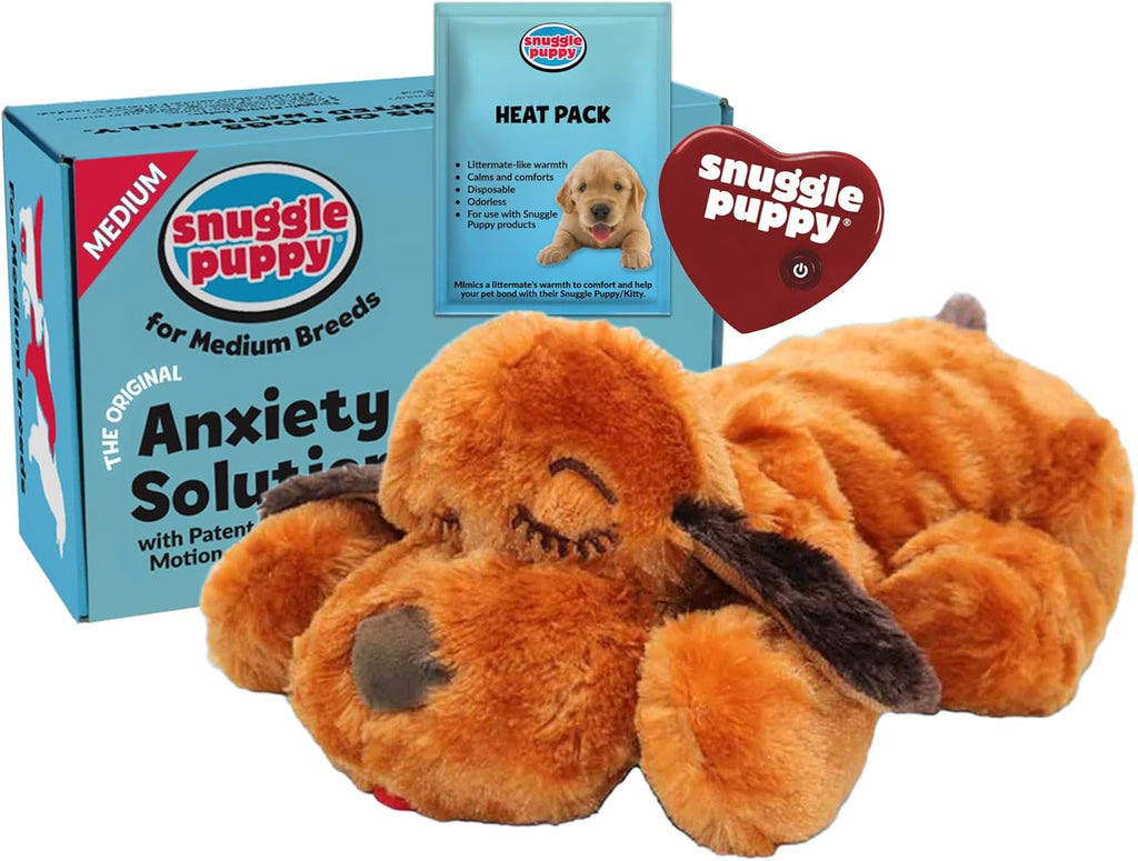 Original Heartbeat Puppy Toy with Real-Feel Pulse and Heat Pack, Plush Comfort Dog Toy for Crate Training, First Nights, and Sleep